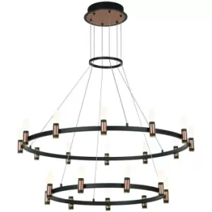 image of Netlighting Alamo Industrial, Retro Integrated LED Pendant Ceiling Light, 3000K