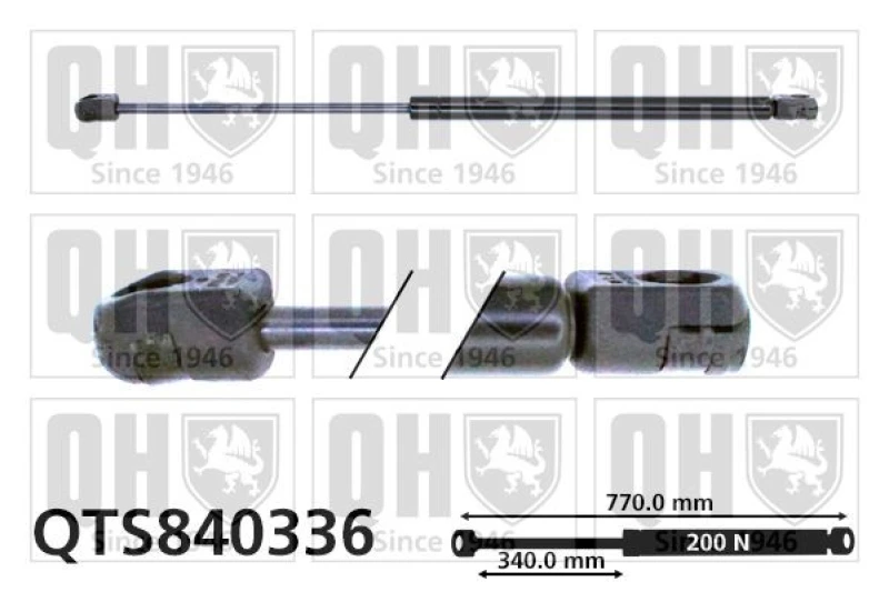 Image of QUINTON HAZELL Bonnet strut QUINTON HAZELL QTS840336