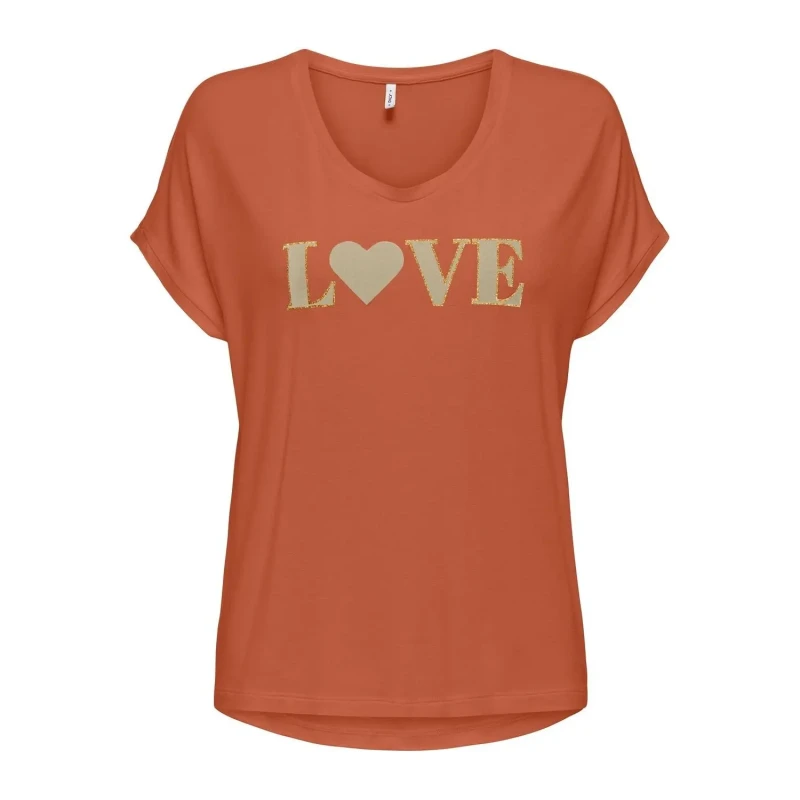 Image of Only Womens T-Shirt Only Harrina Rouge Female S