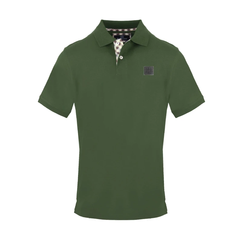Image of Aquascutum Mens Polo Short Sleeve Polo Shirt Military Green male Small