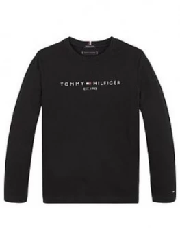 Image of Tommy Hilfiger Boys Essential Long Sleeve T-Shirt - Black
