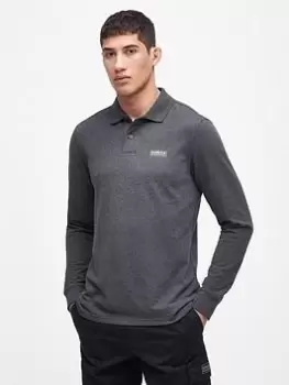 Image of Barbour International Long Sleeve Polo Shirt - Dark Grey, Size 2XL, Men