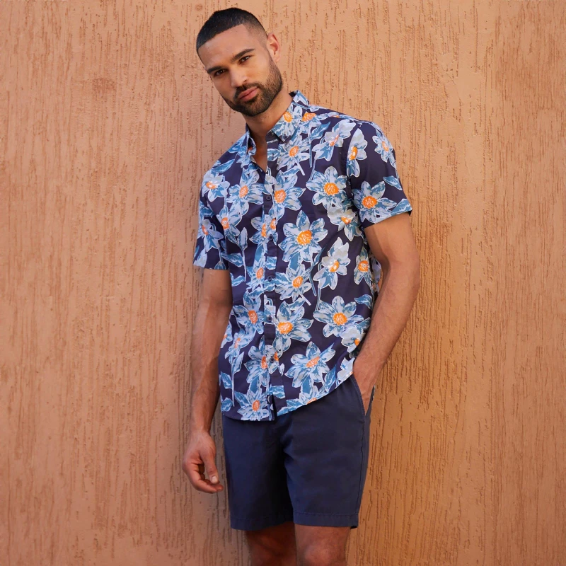 Image of Threadbare Cotton Lyocell Jogger Style Shorts - Blue Blue 2XL