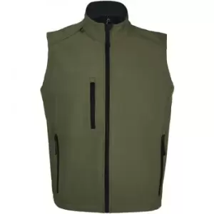 Image of SOLS Mens Rallye Soft Shell Bodywarmer Jacket (3XL) (Dark Green)