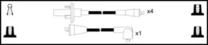 Image of Remax HT Ignition Leads Cable Set Replaces ZEF759,BN917,XC1067,409 74 5550,51278033,73766,DKB712,LDRL1394,RC-RN1302,T303B,88603463