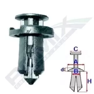 Image of ROMIX Clip, trim-/protection strip B22089 HONDA,CR-V III (RE),Accord VII Limousine (CL, CN),Jazz III Schragheck (GE_, GG_, GP_, ZA_),ACCORD VIII (CU)