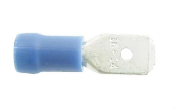 Image of Wiring Connectors - Blue - Male Tab - 6.3mm - Pack of 4 PWN110 WOT-NOTS
