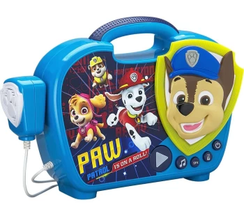 image of EKIDS Paw Patrol PW-115 Sing-Along Boombox - Blue & Yellow, Blue