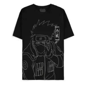 Naruto Shippuden T-Shirt Kakashi Line Art Size M