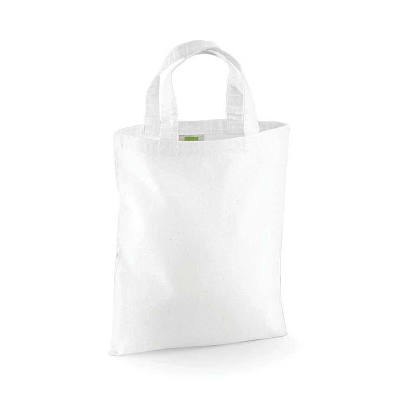 Image of Westford Mill Mens Mini Reusable Tote Bag in White White Male