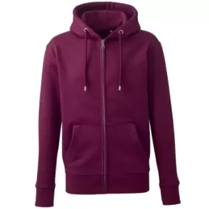 Image of Anthem Mens Organic Full Zip Hoodie (3XL) (Burgundy)