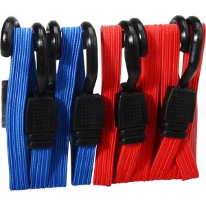 image of Faithfull 4 Piece Flat Bungee Cord Set