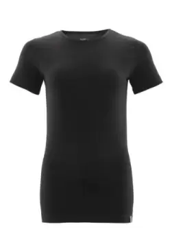 image of Mascot Workwear Black Womens Organic Cotton Short Sleeve T-Shirt, UK- M, EUR- M