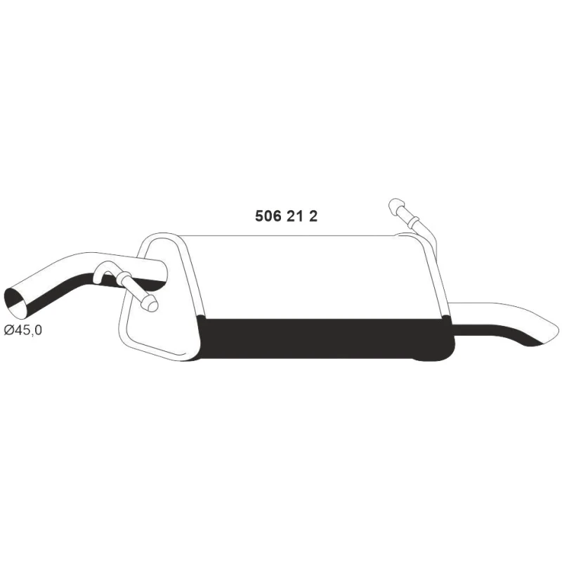 Image of ERNST 506212 Rear silencer End Silencer (3437)