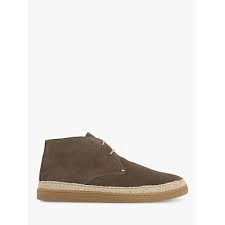 Image of Bertie Taupe 'Chelmer' Suede Espadrille Chukka Boots - 7