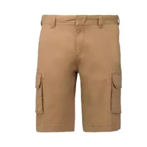 image of Kariban Adults Unisex Multi-Pocket Shorts (32in) (Camel)