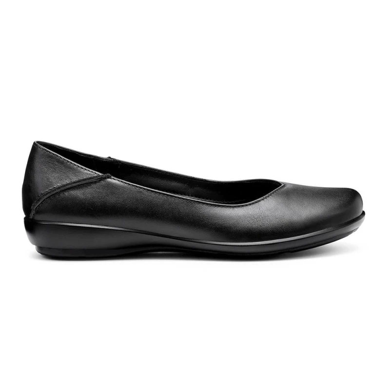 Image of Hotter Womens 'Birdie' Ballerina Pumps in Black Size: 7 Black Female 7