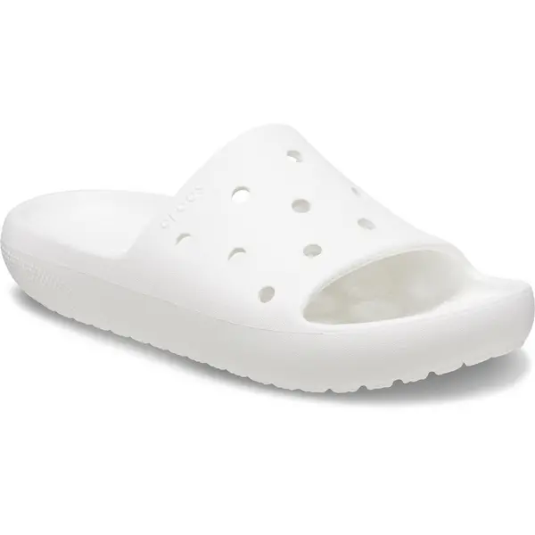 image of Crocs Mens Classic Lightweight Sliders UK Size 6 (EU 39-40) White CRC489-WHITE-6