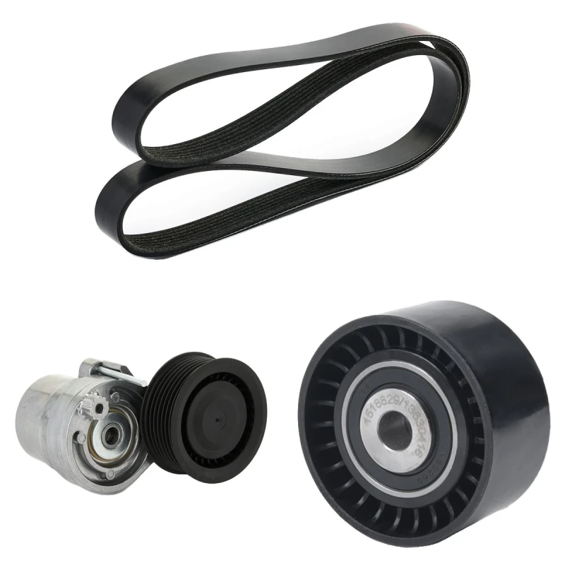 Image of RIDEX 542R0729 V-ribbed belt set Check alternator freewheel clutch & replace if necessary V-Ribbed Belt Set (542)