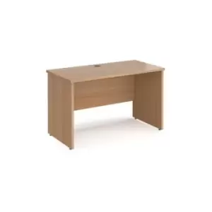 Image of Office Desk Rectangular Desk 1200mm Panel End Leg Beech Tops 600mm Depth Maestro 25