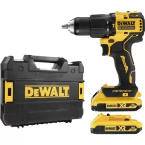 image of DEWALT DCD709D2T-GB 18V XR Brushless Compact Combi Drill 2 x 2.0Ah