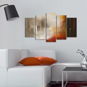 Image of 5ABSMDF-14 Multicolor Decorative MDF Painting (5 Pieces)