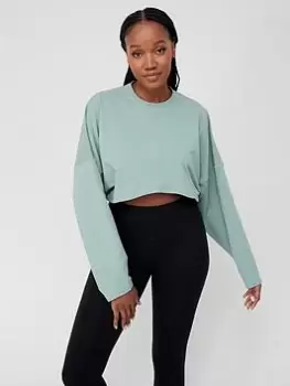 Image of adidas Yoga Sweatshirt, Green, Size XL, Women