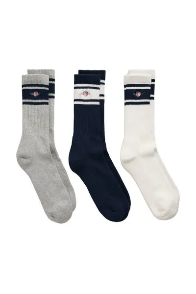 Image of Gant 3 Pack Shield Sport Socks Navy