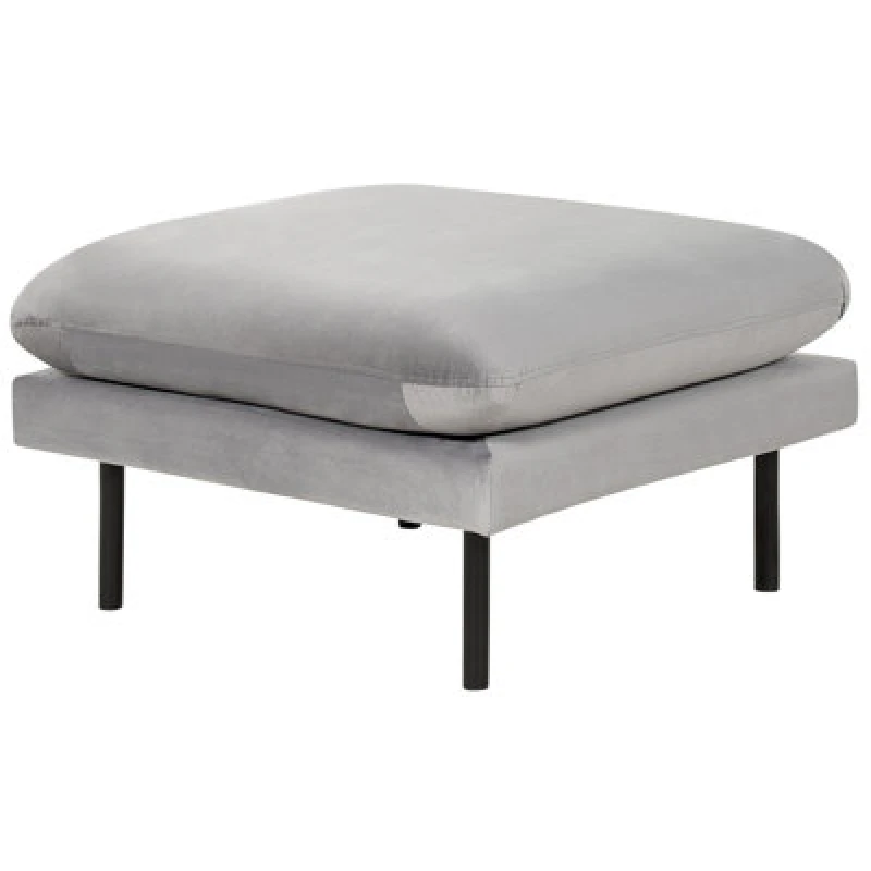 Image of Beliani Modern Ottoman Vinterbro Velvet Grey