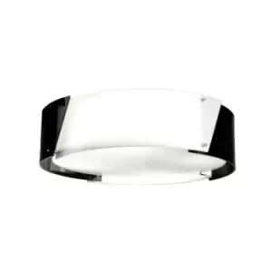 image of Cristal Argus Flush Ceiling Light Black 57cm