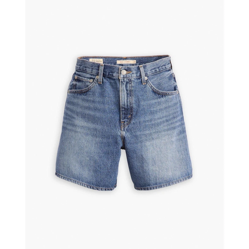 Image of Levis Womens High Baggy Luxury Denim Shorts Worn Memory female 28 L30