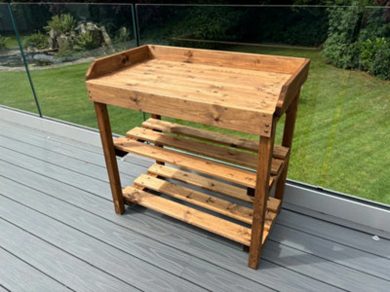 Image of Charles Taylor Trading Deluxe Davenport Utlity/BBQ Table Large Brown