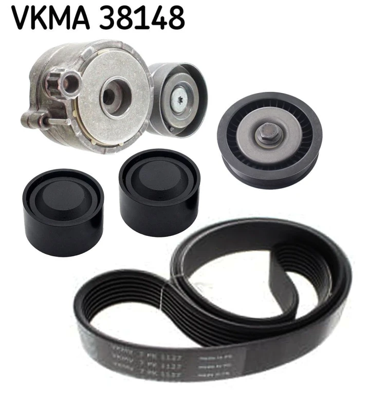 Image of SKF V-Ribbed Belt Set SKF VKMA 38148