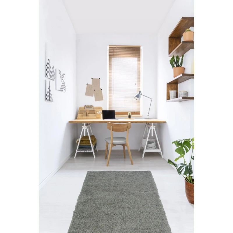 Image of Homemaker Delta Shaggy Runner - Silver Silver 67x200cm
