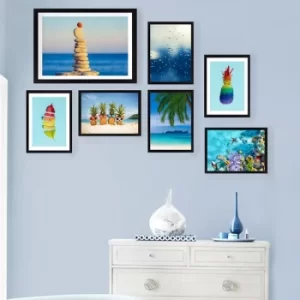 Image of SET_120 Multicolor Decorative Framed Painting (6 Pieces)