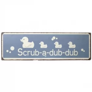 Image of Metal Scrub-a-dub-dub Sign by Heaven Sends