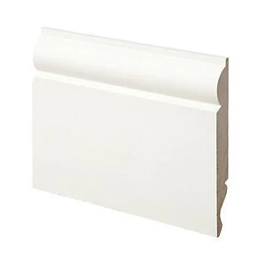 image of Wickes Dual Purpose TorusOgee Primed MDF Skirting 14.5 x 119 x 3600mm Pack 2