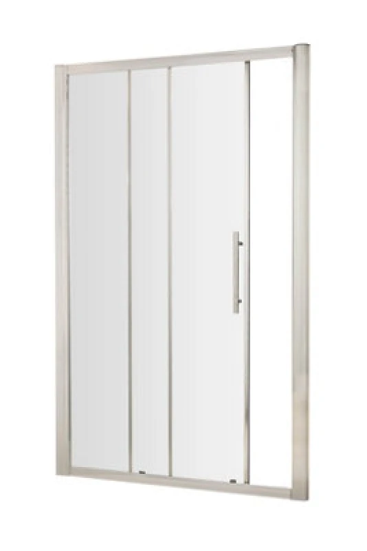 Image of Hudson Reed Apex Sliding Shower Door, Durable Toughened Glass Smooth Sliding Shower Enclosure In Polished Chrome Frame, 1000mm