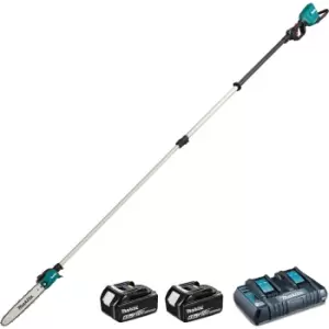 image of Makita DUA301 Twin 18v LXT Cordless Brushless Telescopic Pole Saw 2 x 6ah Li-ion Charger