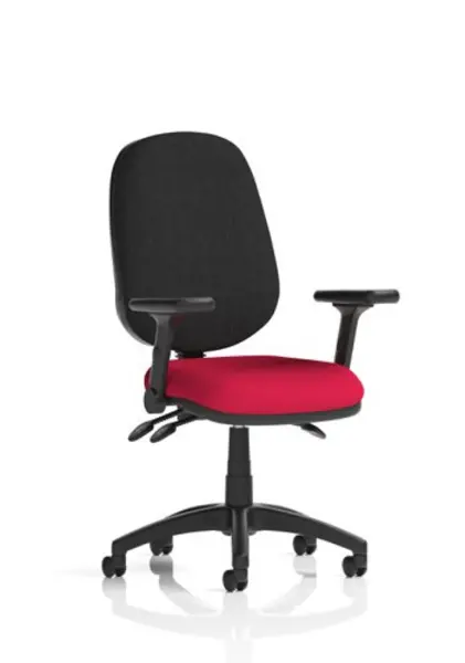 Image of Eclipse Eclipse Plus III Lever Task Operator Chair Bespoke Colour Seat Bergamot Cherry With Height Adjustable And Folding Arms KCUP1764
