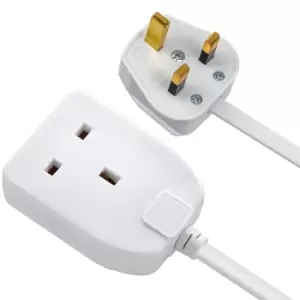 image of Masterplug 1 Socket 5m 13 Amp Extension Lead - White