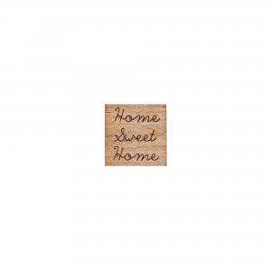 image of Denby Home Sweet Home Wood Etch Coasters Set of 4