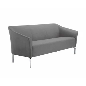 Image of TC Office Tux 3 Seater Reception Sofa, Grey