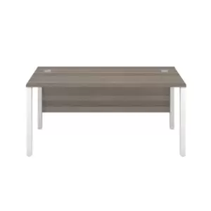 Image of Goalpost Ultra Modern Home Office Desk - Grey Oak - White