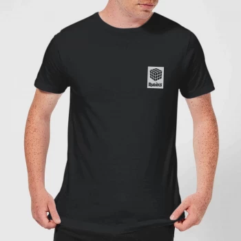 Rubik's Rubiks Box Pocket Mens T-Shirt - Black - XS - Black