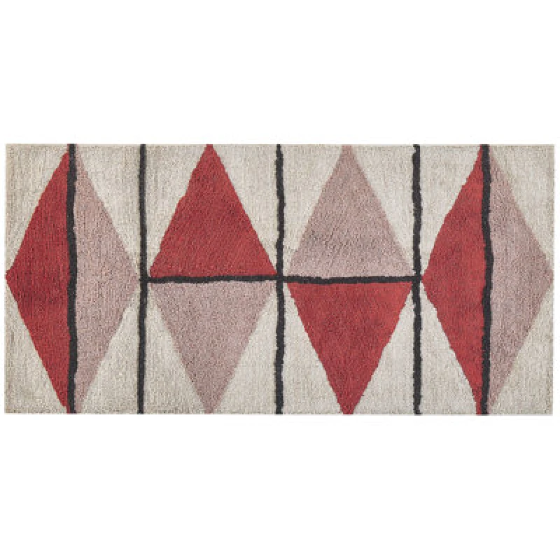 Image of Beliani Rug Purnia Multicolour 80 X 150 Cm Cotton