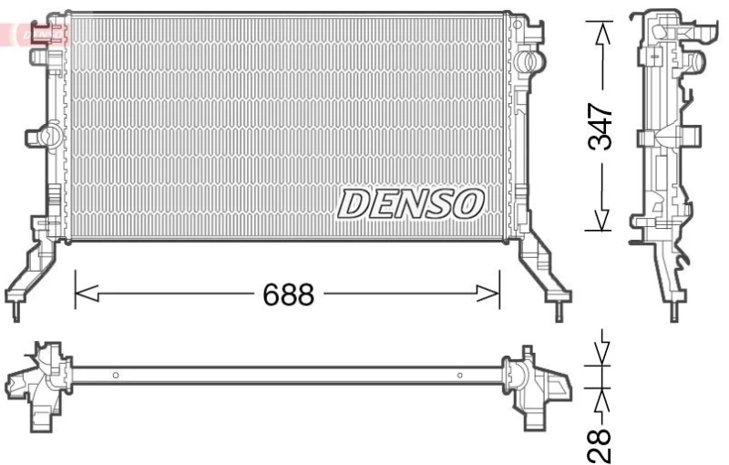 Image of DENSO Engine radiator DENSO DRM23039