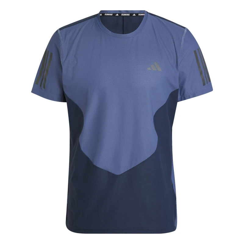 Image of adidas Own the Run Colourblock AEROREADY T-Shirt Mens Ink male XS