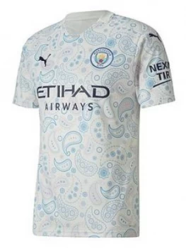 image of Puma Manchester City Third Short Sleeved Shirt - White Size M Men