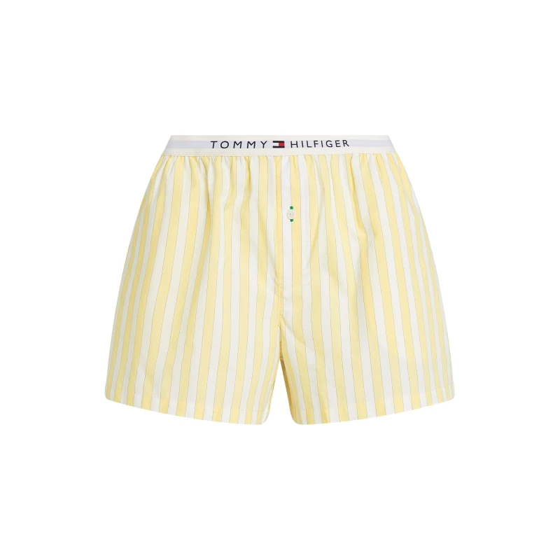 Image of Tommy Hilfiger Womens Poplin Pyjama Shorts Strp Ctrnlla female 8 (XS)